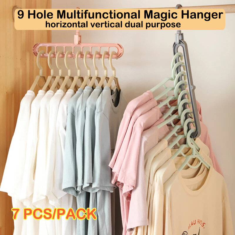 Kleerhanger Closet Organizer Ruimtebesparend Hanger Multi-Poort Kleding Rack Plastic Hangers Willekeurige Kleur