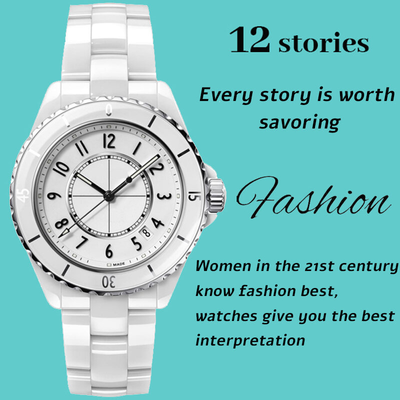 Watch For Women J12 33mm Quartz Ceramic Simple High Quality Top Brand Luxury Watches Diving Sport Waterproof Pagani Design Watch