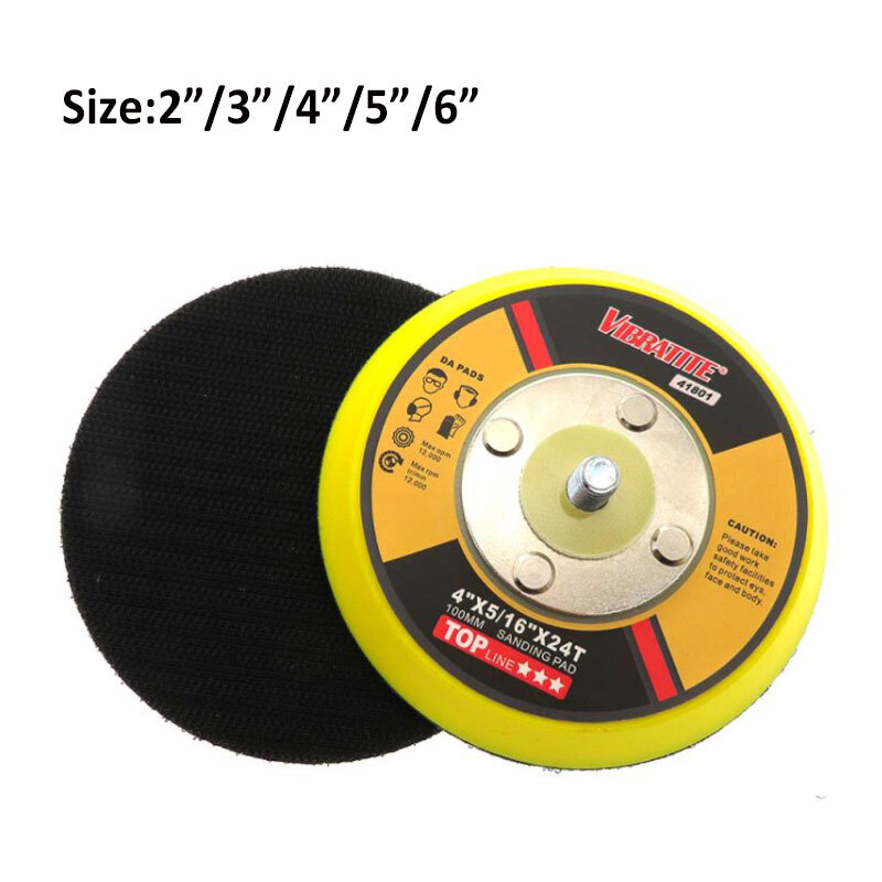 2-6Inch M6 M8 Thread Hook and Loop Backup Sanding Pad Sanding Disc Backing Pad For Abrasive Tools Grinder Accessories