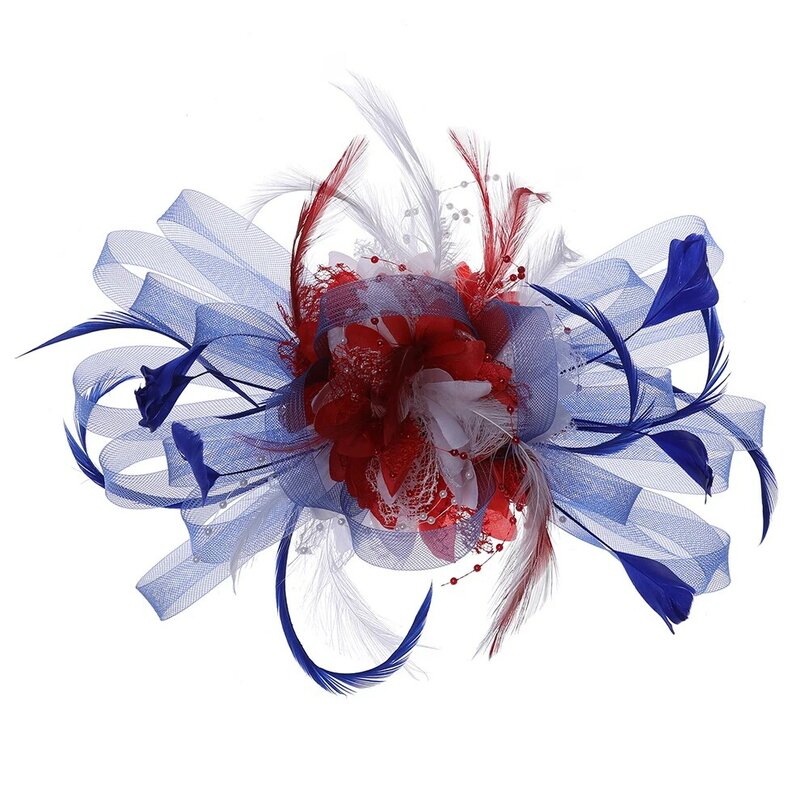 Шляпка-Вуалетка Molans Женская, элегантный зажим для волос с цветами, перьями, сетчатая пряжа, аксессуары для волос для коктейвечерние НКИ и свадьбы