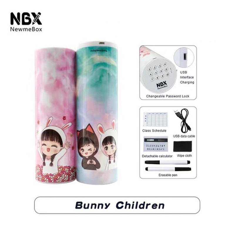 Nbx lápis caso senha porta dupla escola suprimentos para meninas rosa grande capacidade caixa de caneta bonito cosméticos caixas armazenamento saco