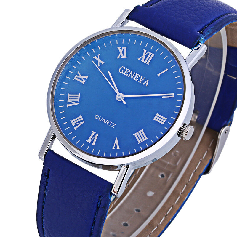 Reloj de pulsera de cuero para hombre y mujer, pulsera de cuarzo de marca de lujo, estilo clásico, 2020