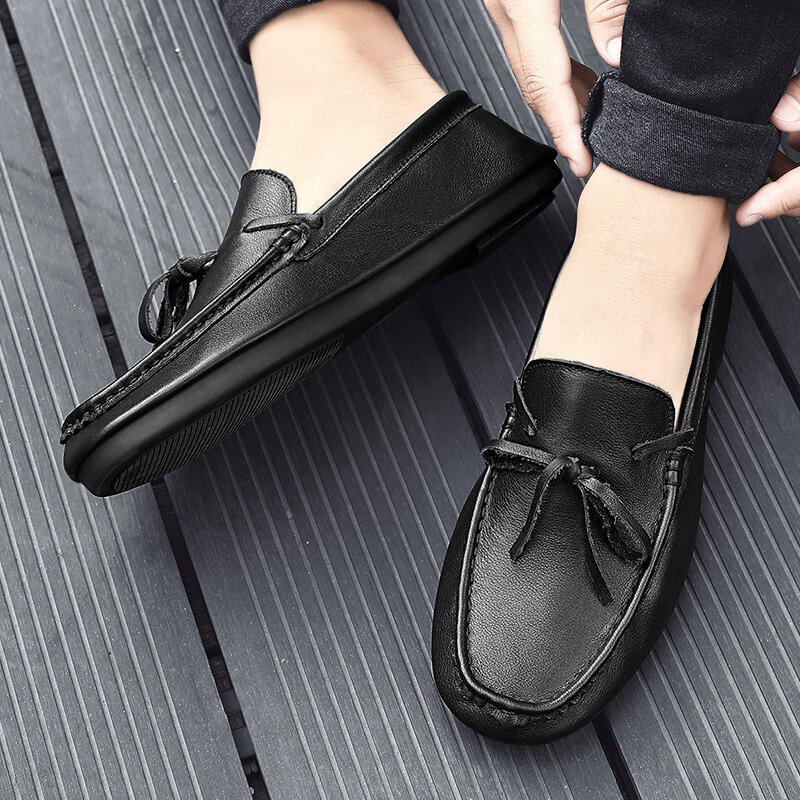 هامش جلد أصلي للرجال أحذية فاخرة 2022 الايطالية عادية الانزلاق على المتسكعون الرسمي الرجال الأخفاف الايطالية الأسود الذكور القيادة الأحذية
