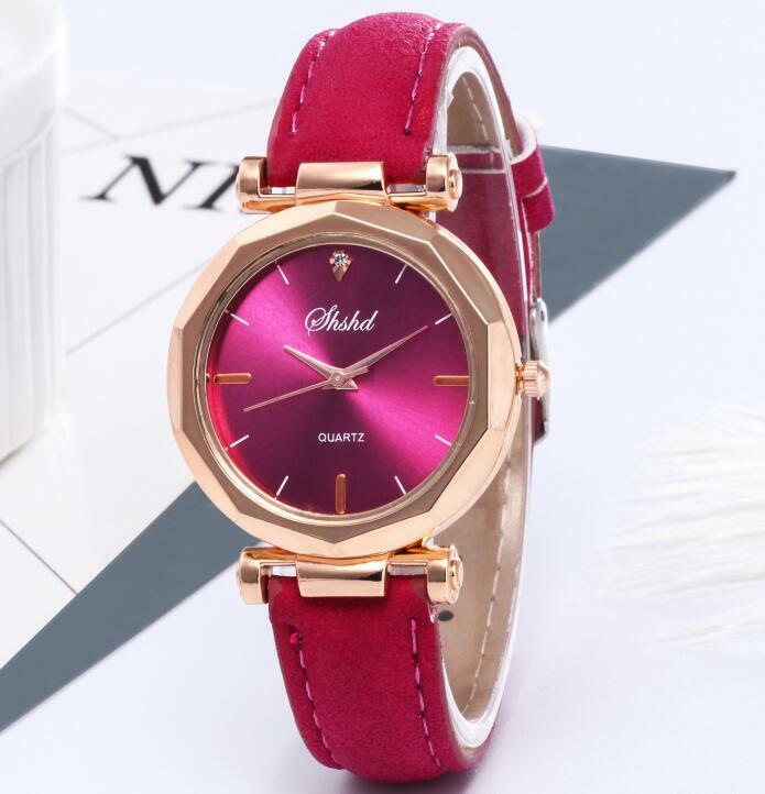 Luxus Marke Leder Quarzuhr Frauen Damen Mode Armband Armbanduhr Uhr weibliche relogio feminino reloj mujer