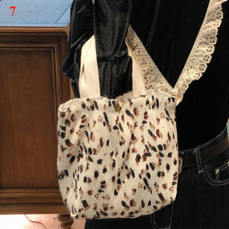 Frauen Gedruckt Einkaufstasche Weibliche Leinwand Tuch Schulter Tasche Umwelt Lagerung Handtasche Reusable Faltbare Eco Grocery Totes