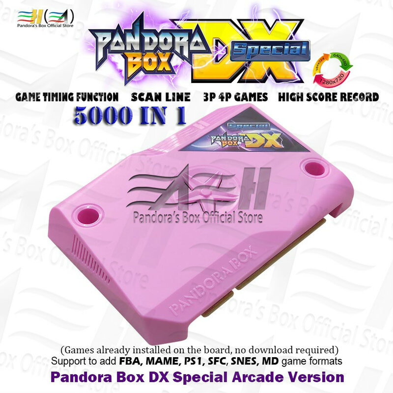 2021 Pandora Box DX специальная версия 5000 в 1 аркадная плата jamma vga cga HD crt может добавлять FBA MAME PS1 SFC SNES FC MD 3d tekken