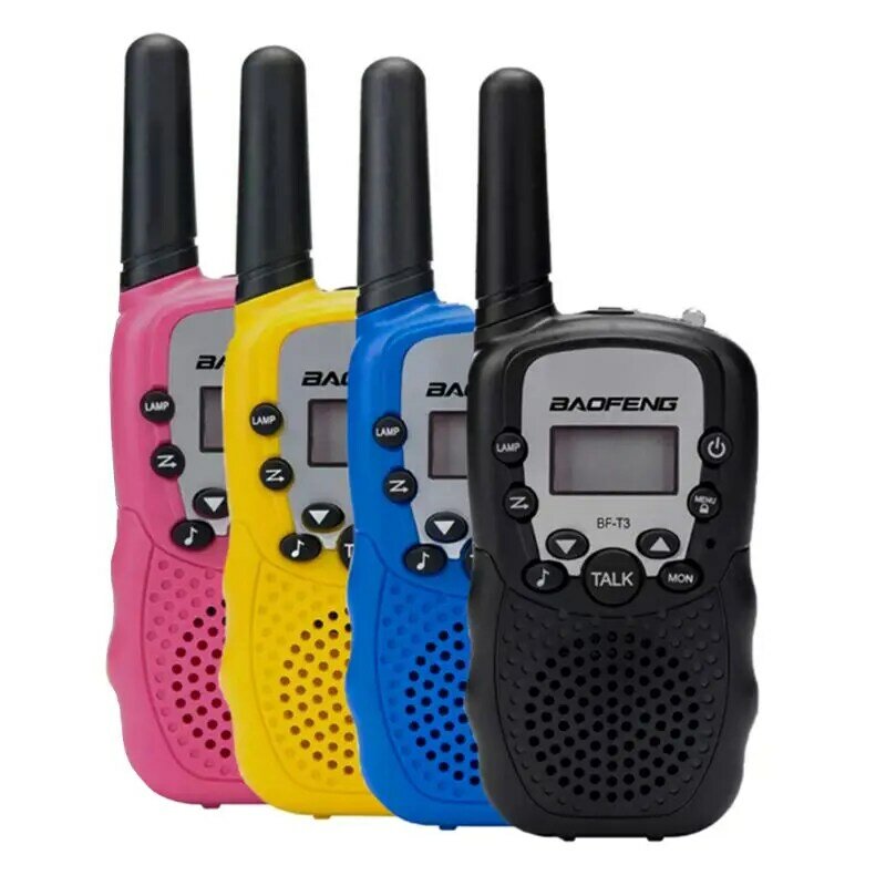 2Pcs Baofeng BF-T3 UHF462-467MHz 8 Channel Portable Two-Way 10 Call Tones Radio Transceiver for Kids Radio Kid Walkie Talkie