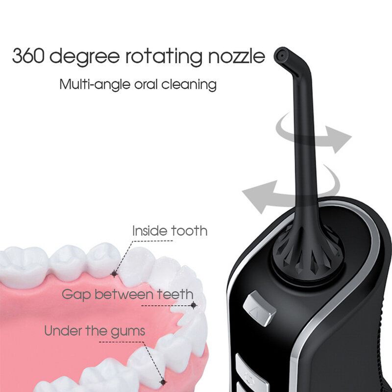Boi-hilo Dental portátil IPX7 Con 3 modos, tanque de agua de 200ml, dispositivo de viaje, blanqueamiento Dental, irrigador bucal