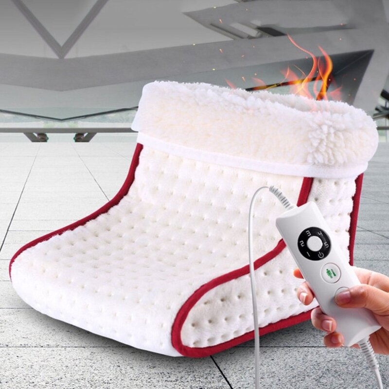 居心地加熱されたプラグ型電気暖かいフットウォーマー洗える熱 5 モード熱設定ウォーマークッション熱フットウォーマーマッサージ