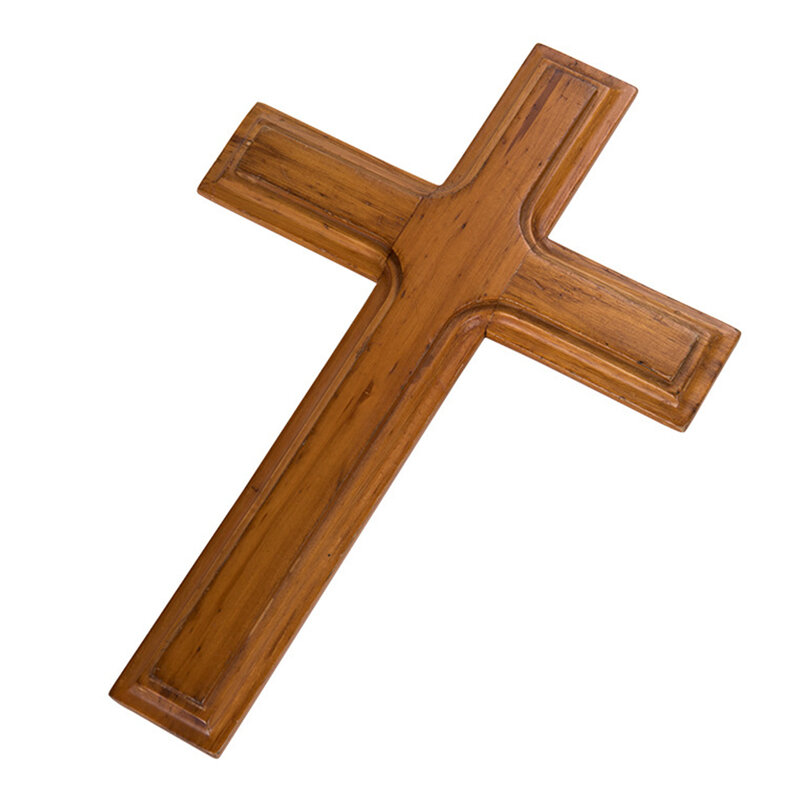 Solid Catholic Crucifix Wooden Crosses Party Meditation Sincere Office Wall Mounted Crafts Jesus Christ Gifts Home Decoration