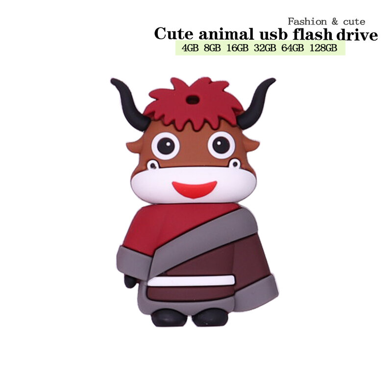 New Cartoon Bull Demon Pendrive 4GB 8GB 16GB 32GB 64GB Cow Devil Pen Drive Usb 2.0 Memory Stick Bull Usb Flash Drive Gift