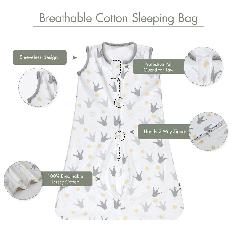 Спальный мешок на молнии для новорожденных, летние дышащие спальные мешки, постельное белье из 100% хлопка, одеяло с защитой от ударов