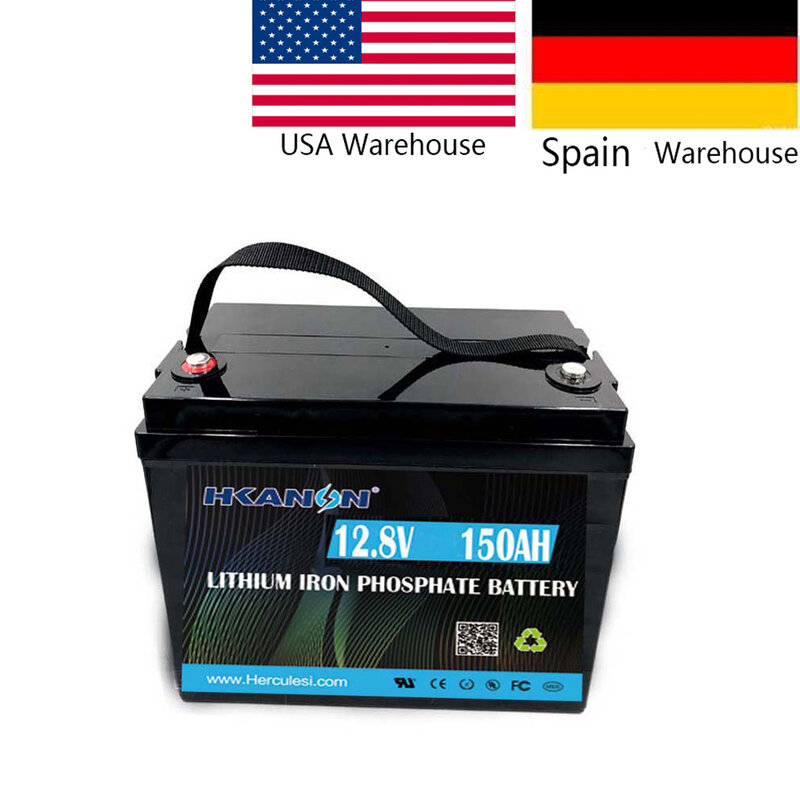 LiFePO4 Battery 12V 130Ah  Lithium Iron Phosphate Battery for Campers RV Solar Marine Golf Carts Energy Power Supply Emergency