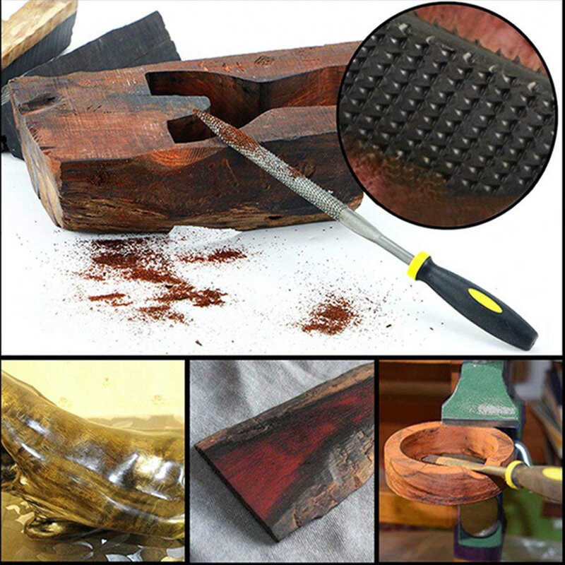 15 Pcs Assorted Wood Files Polished Hardwood Carving Multi Shapes DIY Hand Arts Making Rasps Set Of Metal Files Hand Tools