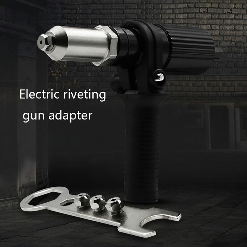 ไฟฟ้า Rivet Gun Riveting อะแดปเตอร์แทรกสำหรับสว่านไร้สาย Riveter ปืนจับปืนเล็บอลูมิเนียม Rivet เล็บปืน Rivets