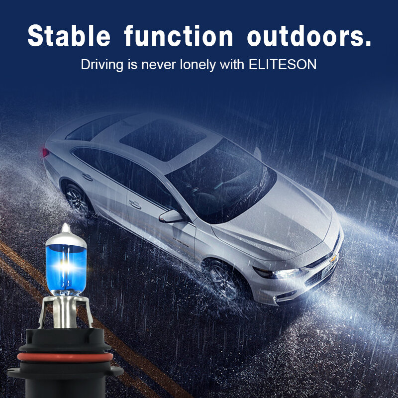 Eliteson 할로겐 조명 자동차 안개 전조등 12V 100W 90W 높은 낮은 빔 헤드 전구 9004 9007 트럭 슈퍼 화이트 조명