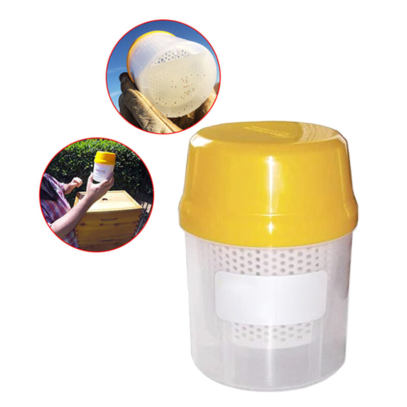 Contagem de plástico ácaro assassino garrafa de medição para apicultor apicultura abelhas apicultura ferramenta de equipamentos