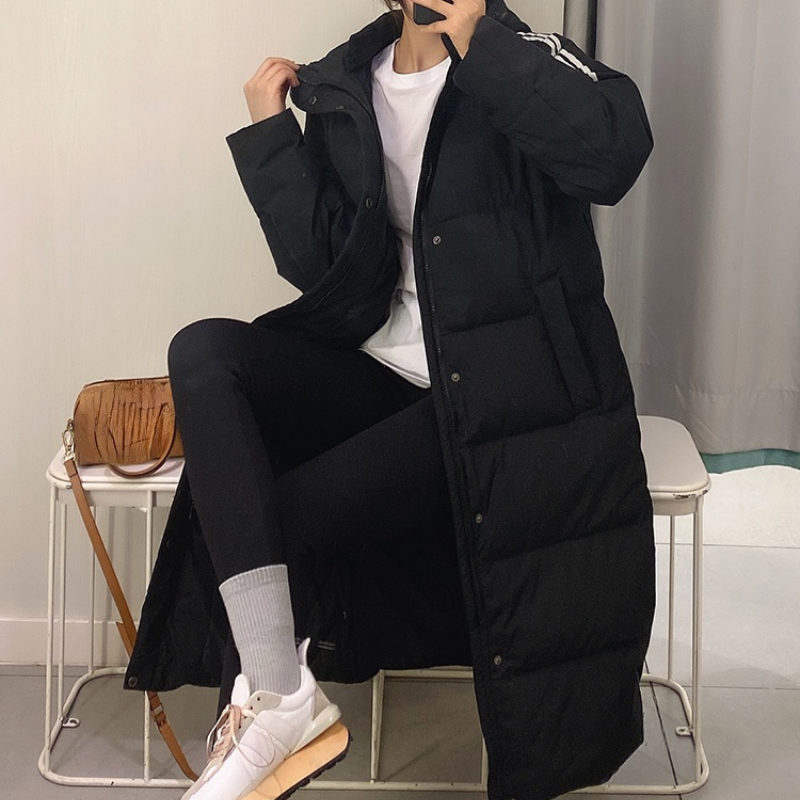 2021 Nieuwe Winter Witte Eend Down Jas Vrouwen Mode Puffer Jas Famale Hooded Warm Parka Koreaanse Mode Moncler Femme SQQ687