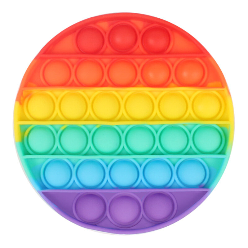 Popits rainbow fidget brinquedos autismo precisa mole jogo interativo brinquedo sensorial empurrar bolha para crianças adultas brinquedo antiestresse