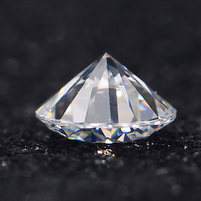 Szjinao joias diamantes de moissanite e formato redondo, pedras preciosas soltas em formato redondo, 6.5mm, para anel de diamante com certificado