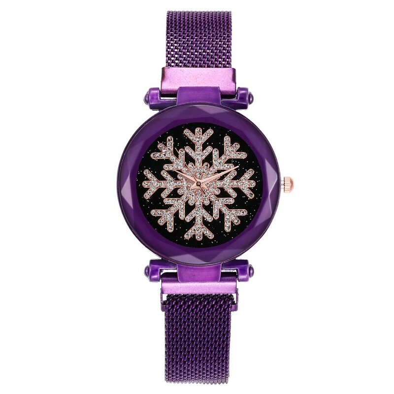 2020 Hot sprzedaż zegarki damskie luksusowe magnetyczne snowflake zegarek geometryczny powierzchni kobiet diament zegarki kwarcowe reloj mujer