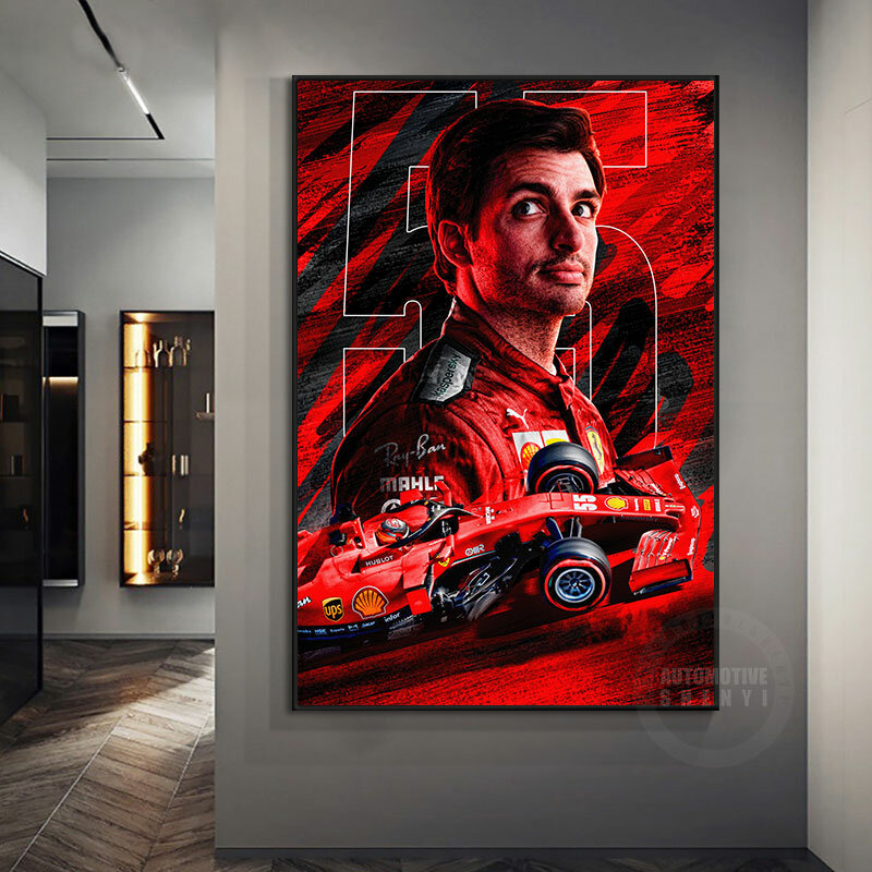 F1 Racer F1สูตร World Champion โปสเตอร์ Racing Lewis F1ทีมตกแต่ง Art Decor ภาพผนังโปสเตอร์ผ้าใบ