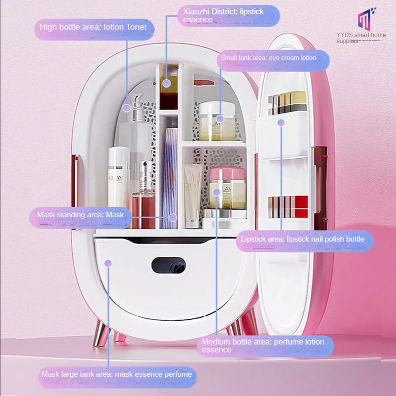 เครื่องสำอางค์ตู้เย็นขนาดเล็กตู้เย็นประตูเดียว Skin Care Mask เทอร์โมตู้เย็น Skin Care ตู้เย็น