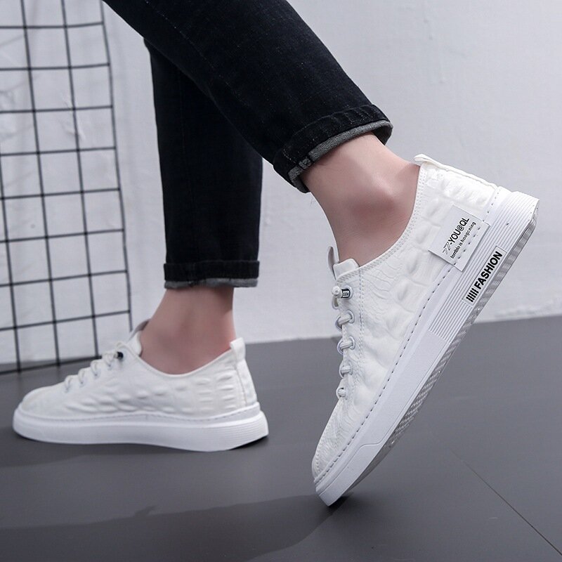 2021 Summer New Crocodile Pattern Ice Silk Cloth Breathable Sneakers Casual Shoes Men's Cloth Shoes Lazy Shoes