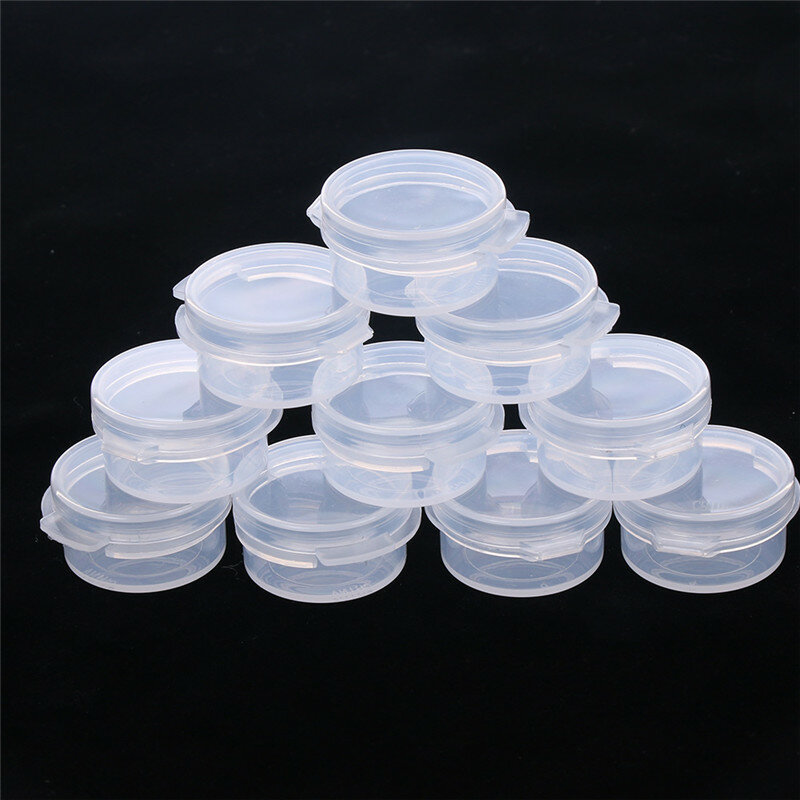 5Pcs Transparent Make Up Jar Box Small Portable Sample Bottle Sealing Pot Resuable Plastic Face Cream Container 5g