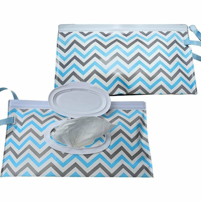 2 Piece Set Portable Infant Wet Wipes Box Wipes Container Eco-friendly Easy-carry Clamshell Cosmetic Cleaning Wipes Cases
