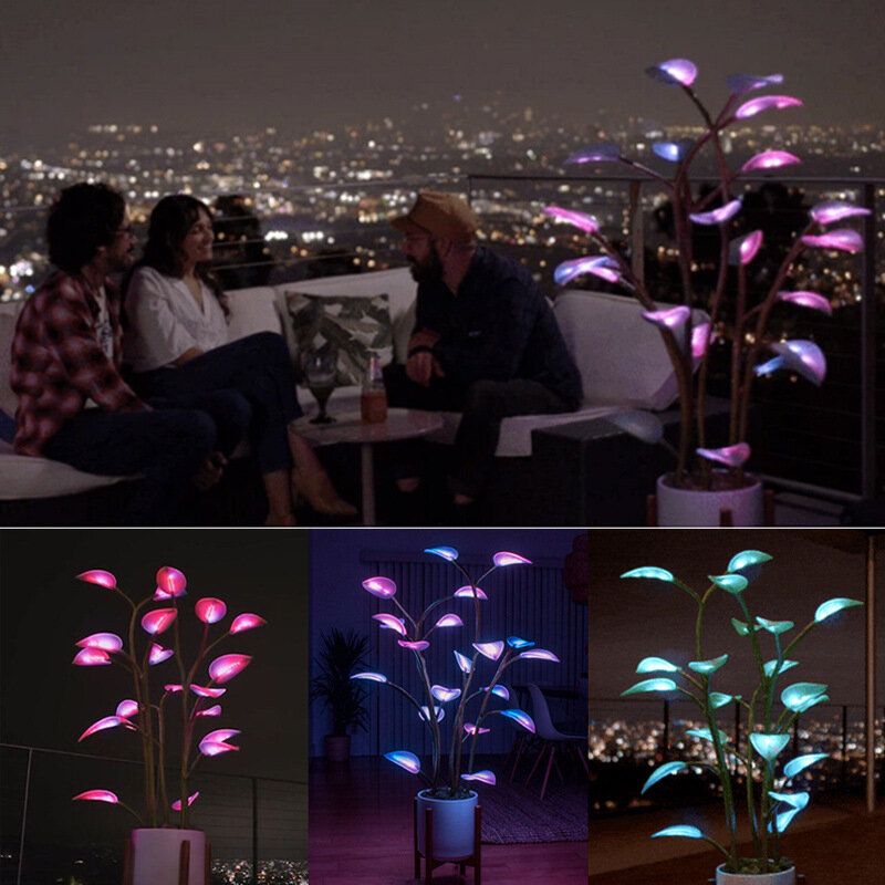 마법의 Led Houseplant 멀티 컬러 LED 야간 조명 룸 장식 램프 300/500 램프 비즈 다채로운 색상 변경 조명