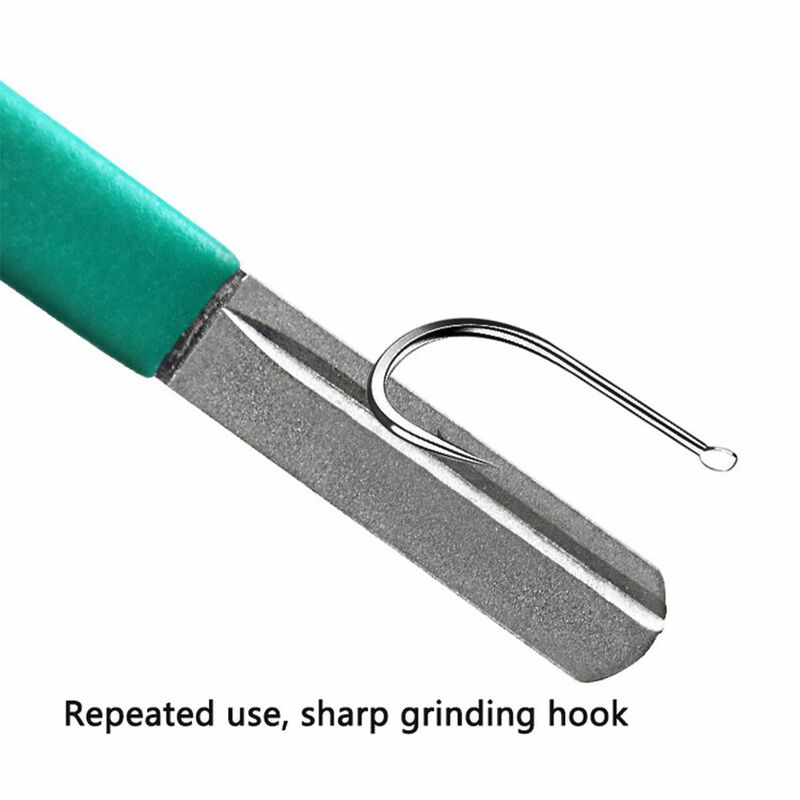 Zestaw haczyków na zewnątrz narzędzia akcesoria do ryb ostrzałka do haczyków diamentowe wędkowanie szlifowanie haczyk wędkarski ostrzenie