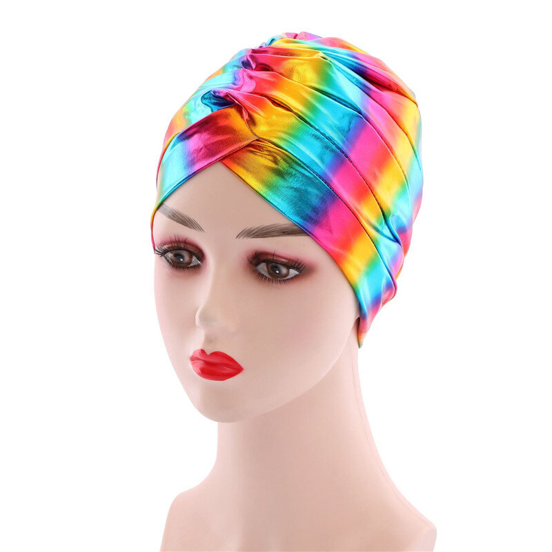 Trendy Twisted อินเดียหมวกหญิงหัวห่อผู้หญิงผ้าโพกศีรษะ Bonnet มุสลิม Headscarf หมวกแอฟริกัน Headtie