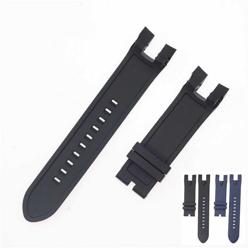 26mm silicone pulseira de relógio para invicta reserva 50mm preto azul pulseira cinto confortável e acessórios à prova dwaterproof água