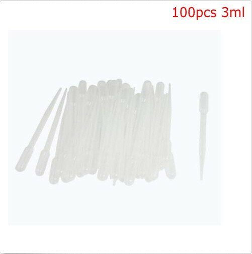 100PCS 0.2-4ML Transparent Pipettes Disposable Safe Plastic Eye Dropper Transfer Graduated Pipettes for Lab Experiment Supplies