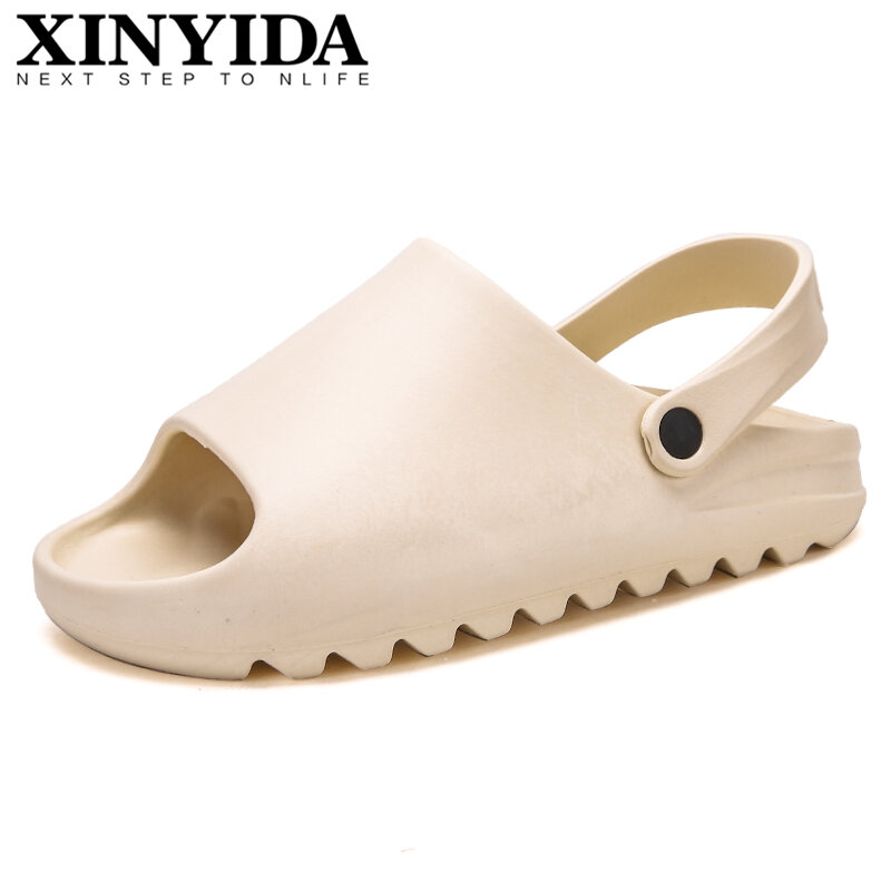 YZY – sandales de plage respirantes pour hommes, tongs légères à enfiler, grande taille 39-46, été