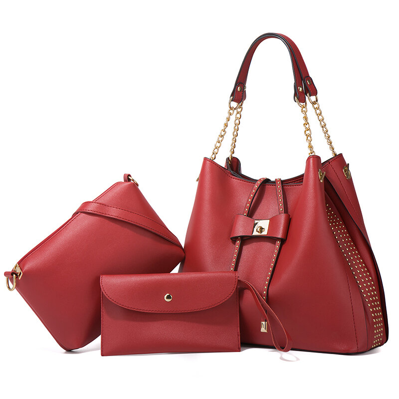 Ladies Top-Handle Bags New Designer Luxury Fashion Women's Handbags PU Leather Crossbody Shoulder Bag Simple Composite Bag