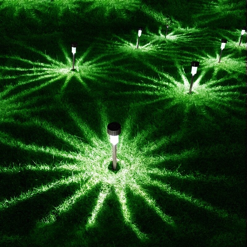 20 Pak Lampu Taman Surya Luar Ruangan Lampu Surya Tahan Air Lanskap Rumput Pencahayaan untuk Jalur Teras Halaman Dekorasi Rumput