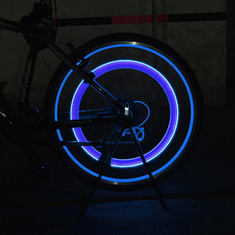 2pcs 자동차 휠 캡 decotation 자동차 타이어 허브 램프에 대 한 빛 자전거 자동차 액세서리 허브 램프 장식 램프 방수 LED 조명