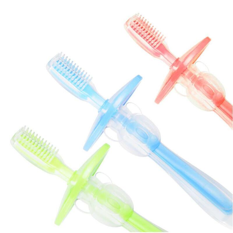 Baby Kids Teeth Care Safe Soft Silicone Toothbrush Training Massager Brush Baby Toothbrush Kids Toothbrush  Random Color