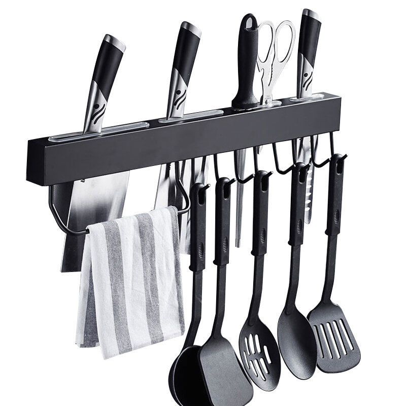 Ścienna szafka kuchenna nóż półka ze stali nierdzewnej stalowy wisiorek stojaki kuchenne przechowywanie narzędzi Rack hak ścienny sprzęt kuchenny dostaw