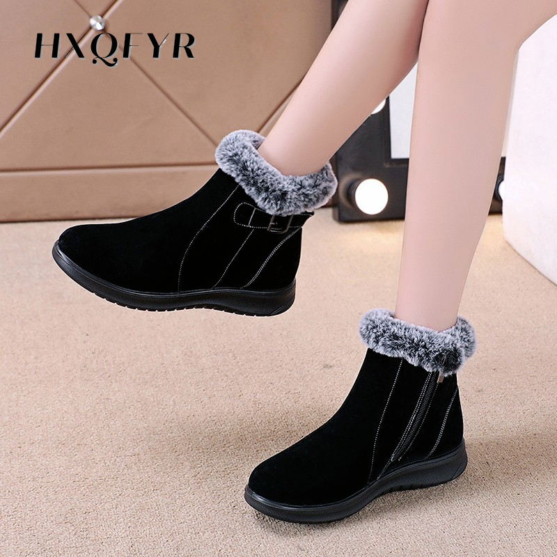 2021  Autumn and Winter Snow Boots Women's Printed Short-tube Cotton Boots Non-slip Thick-soled Raw Edge Women's Boots
