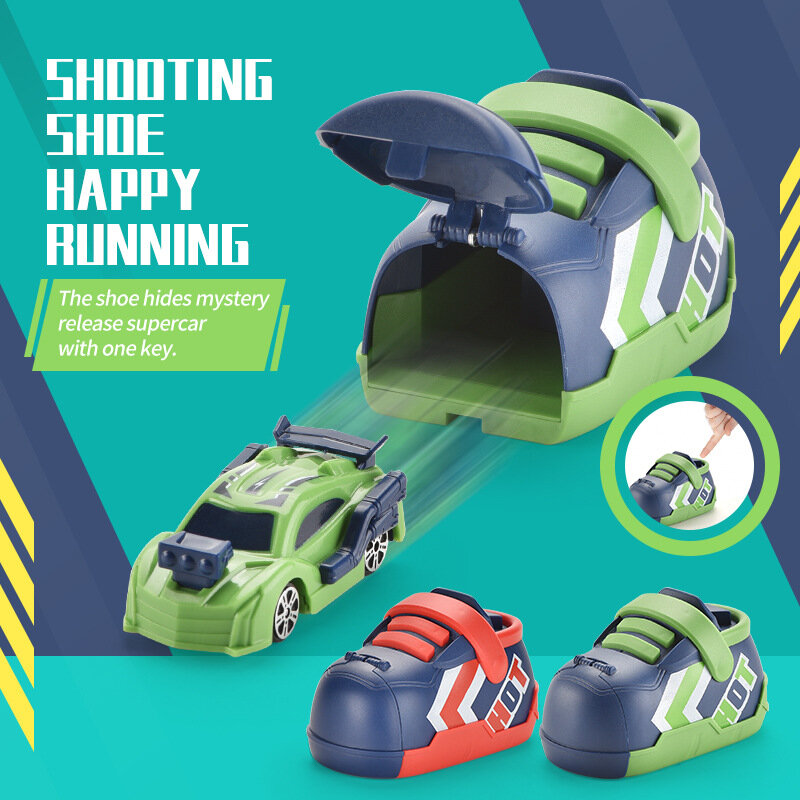 Mainan Mobil Peluncuran Anak-anak 7-12y Sepatu Lari Ejeksi Mobil Mainan Anak-anak Set Mobil Ejeksi Mobil Balap Mainan Kompetitif 4-6y