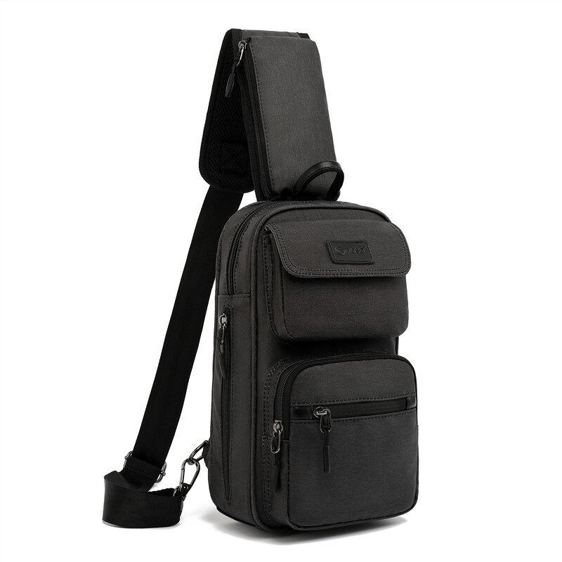 New USB Charging Shoulder Bag Messenger Bag Men's Anti-theft Chest Bag Waterproof Travel HandBag