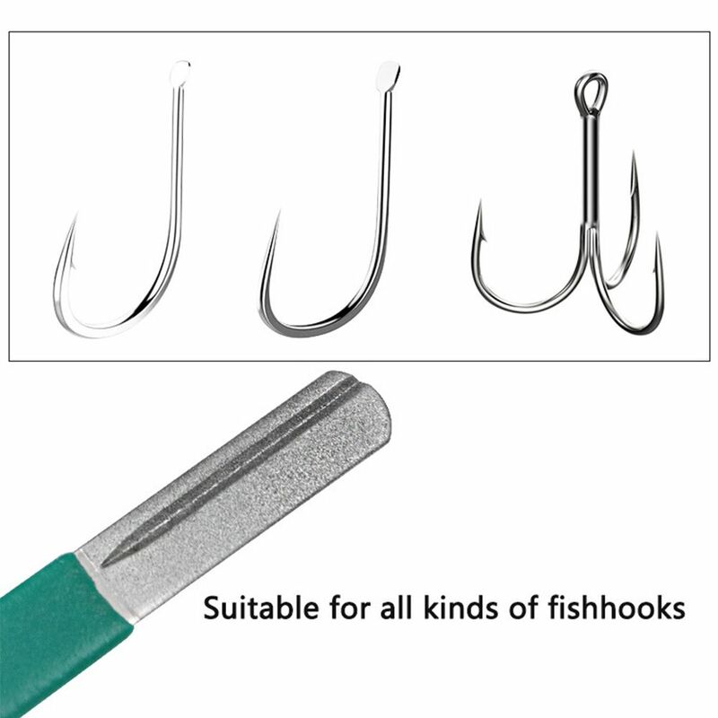 Outdoor Treble Hook Tool Fish Accessories Hook Sharpener Diamond Fishing Grinding Fishing Hook Sharpening Hone