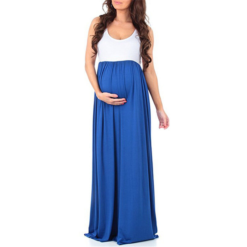 2020 Maternity Dresses Pregnant woman Clothing Sleeveless Pregnancy Dress Cotton Patchwork Large Pendulum Gravida Clothes S-XL