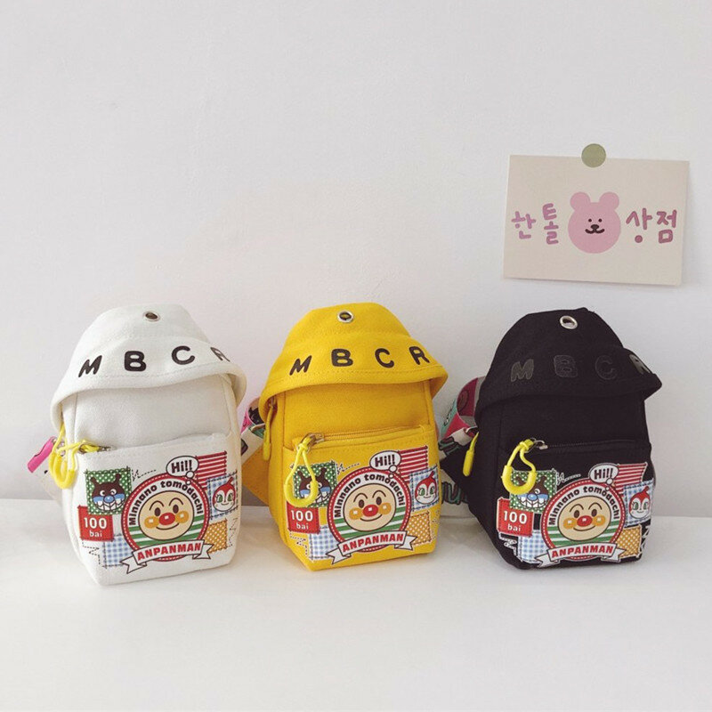 New Japanese Canvas Cartoon Crayon Shinchan Shoulder Bag Cute Boys& Girls Belt Bags Children's Tide Anime Backpack 8-11 Years
