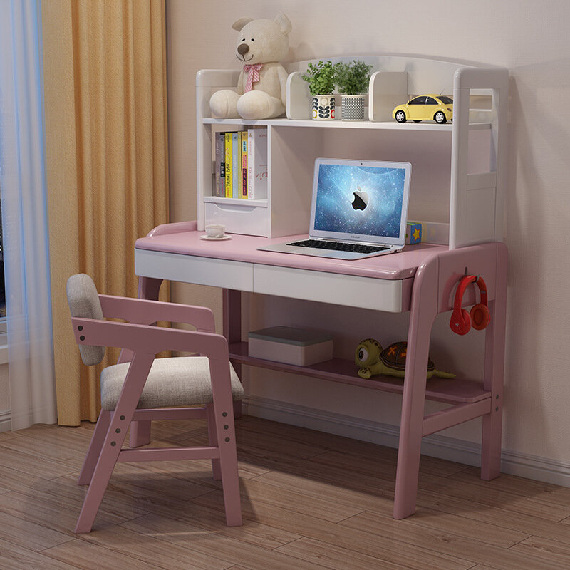 Mesa de estudio de niños y sillas ajustable, escritorio de ordenador con escritorios y muebles de oficina