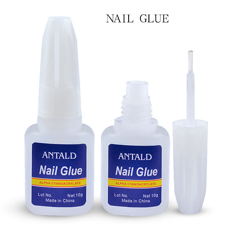 10g Nail Glue For Fake Nails Rhinestones Gel For Manicure Fast Drying Adhesive Glue For False Nail Tips Stick Gems Polish