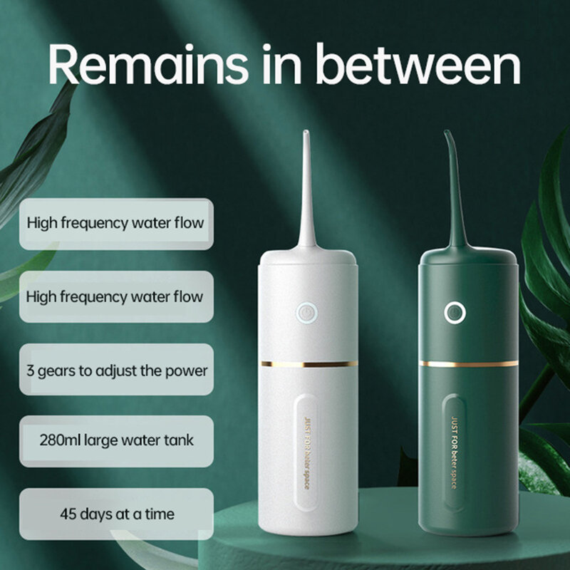 Oral Irrigator Tooth Cleaner Water Flossing Dental 3 Modes Water Tank Waterproof Device Portable Rechargeable Electric Household
